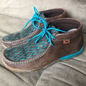 Twisted X moccasins-high top.